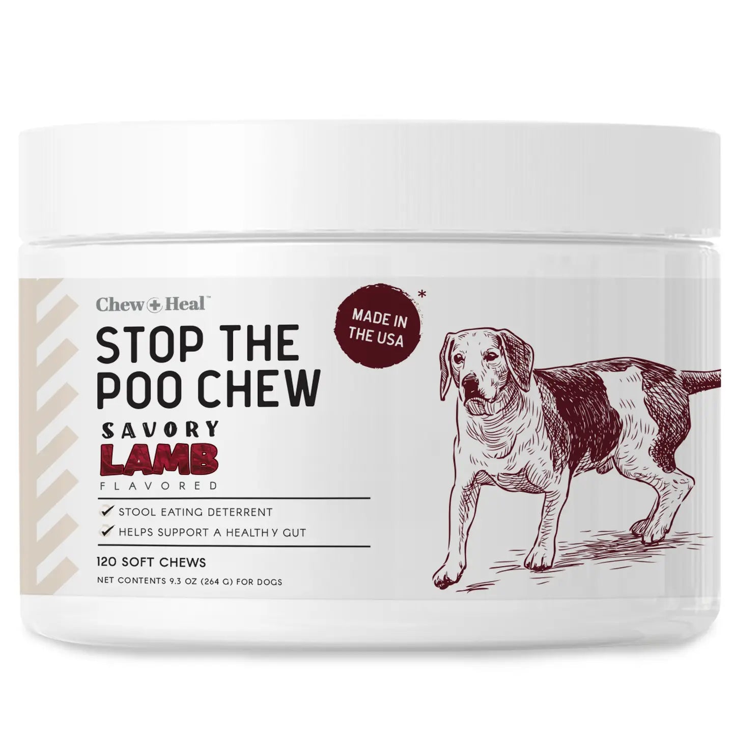 Chew + Heal Stop the Poo Lamb Flavor
