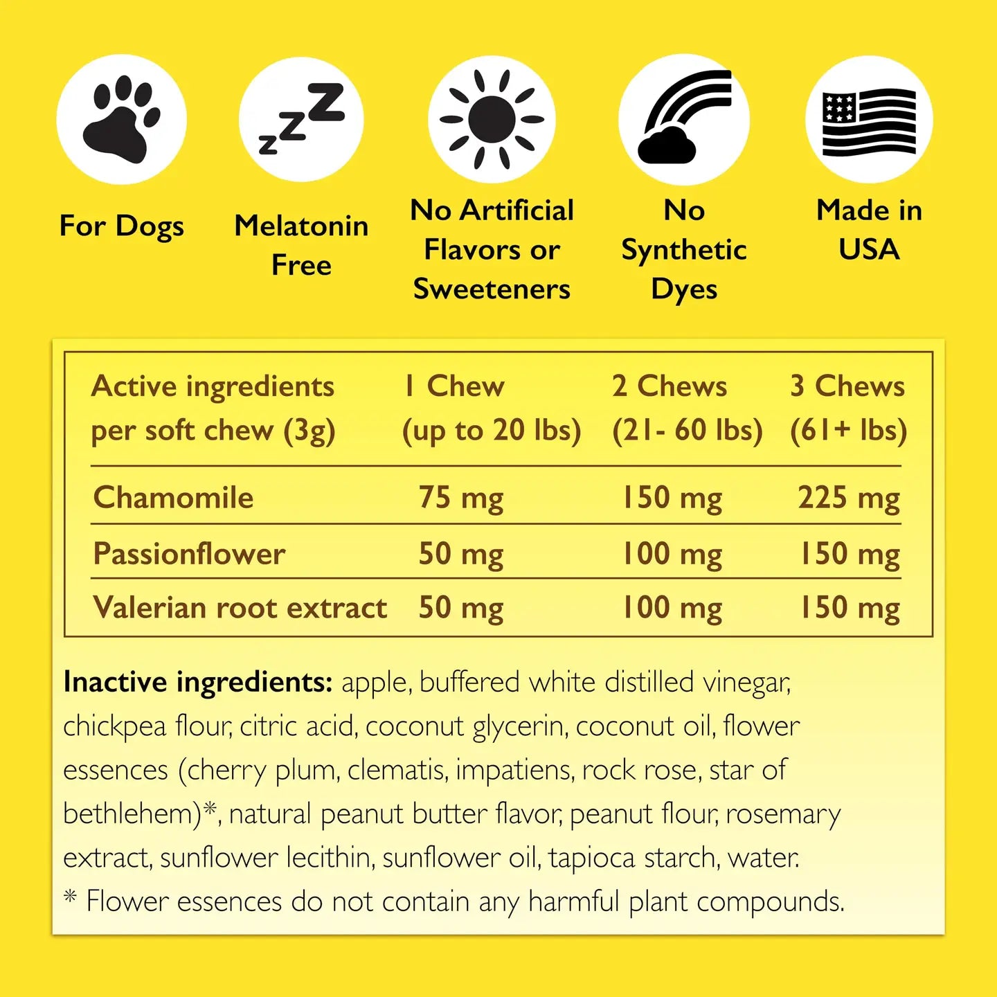 Rescue Pet Calming Chews 60 count