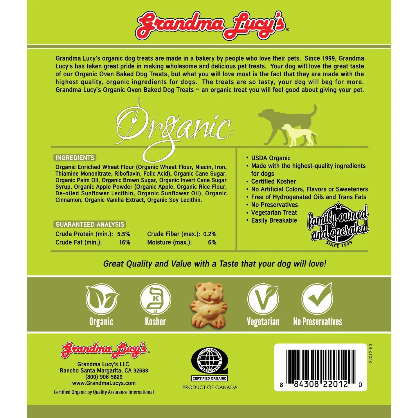 Grandma Lucy's Organic Oven Baked Apple Biscuits